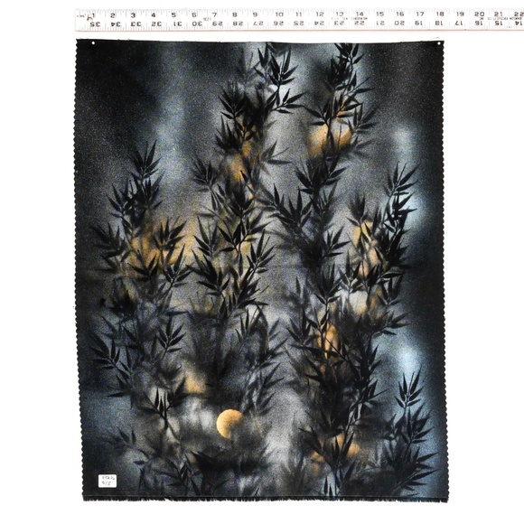 NEW - Hand Screen Printed Metallic Cotton - Fat Quarter - Picture 1 of 1
